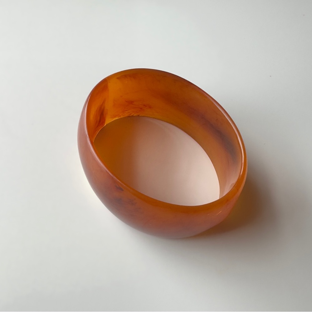 Vintage Oval plastic Bangle Bracelet